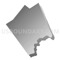 Concord town, Essex County, Vermont (Gray Gradient Fill with Shadow)