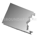 Bradford town, Orange County, Vermont (Gray Gradient Fill with Shadow)