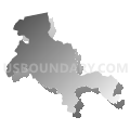 South Grundy district, Buchanan County, Virginia (Gray Gradient Fill with Shadow)