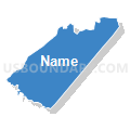 Berkeley district, Spotsylvania County, Virginia (Solid Fill with Shadow)