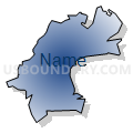 Norton city, Norton city, Virginia (Radial Fill with Shadow)