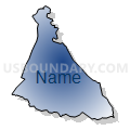 Aquia district, Stafford County, Virginia (Radial Fill with Shadow)