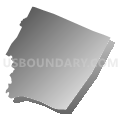 Rivanna district, Albemarle County, Virginia (Gray Gradient Fill with Shadow)