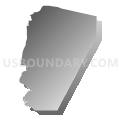 Powellton district, Brunswick County, Virginia (Gray Gradient Fill with Shadow)