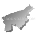 Willis district, Dickenson County, Virginia (Gray Gradient Fill with Shadow)