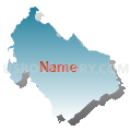 Ervinton district, Dickenson County, Virginia (Blue Gradient Fill with Shadow)