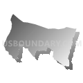 District 4, Goochland County, Virginia (Gray Gradient Fill with Shadow)