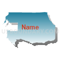Northeast Yakima CCD, Yakima County, Washington (Blue Gradient Fill with Shadow)