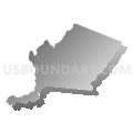 St. George district, Tucker County, West Virginia (Gray Gradient Fill with Shadow)