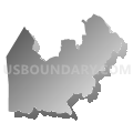Third district, Preston County, West Virginia (Gray Gradient Fill with Shadow)