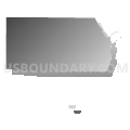 Oconto city, Oconto County, Wisconsin (Gray Gradient Fill with Shadow)