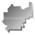 Menomonie city, Dunn County, Wisconsin (Gray Gradient Fill with Shadow)