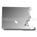 Wausaukee town, Marinette County, Wisconsin (Gray Gradient Fill with Shadow)