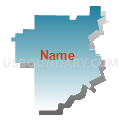 Hagar Township School District 6, Michigan (Blue Gradient Fill with Shadow)