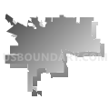 Cupertino city, California (Gray Gradient Fill with Shadow)