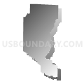 La Crescenta-Montrose CDP, California (Gray Gradient Fill with Shadow)