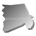 Clinton CDP, Connecticut (Gray Gradient Fill with Shadow)