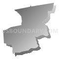 Durham CDP, Connecticut (Gray Gradient Fill with Shadow)