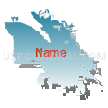 Boise City city, Idaho (Blue Gradient Fill with Shadow)