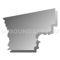 West Point CDP, Indiana (Gray Gradient Fill with Shadow)
