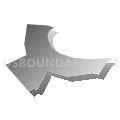Paincourtville CDP, Louisiana (Gray Gradient Fill with Shadow)