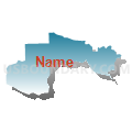 Chackbay CDP, Louisiana (Blue Gradient Fill with Shadow)