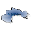 Chackbay CDP, Louisiana (Radial Fill with Shadow)