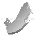 New Seabury CDP, Massachusetts (Gray Gradient Fill with Shadow)