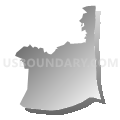 Salisbury CDP, Massachusetts (Gray Gradient Fill with Shadow)