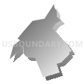 Hopkinton CDP, Massachusetts (Gray Gradient Fill with Shadow)