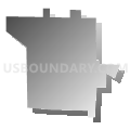 Pinconning city, Michigan (Gray Gradient Fill with Shadow)