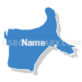 Big Bay CDP, Michigan (Solid Fill with Shadow)