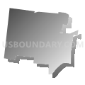 Overland city, Missouri (Gray Gradient Fill with Shadow)