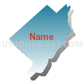 Beattystown CDP, New Jersey (Blue Gradient Fill with Shadow)