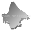 Mystic Island CDP, New Jersey (Gray Gradient Fill with Shadow)