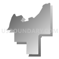 Dunkirk city, New York (Gray Gradient Fill with Shadow)