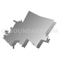 Utica city, New York (Gray Gradient Fill with Shadow)