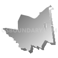 West Glens Falls CDP, New York (Gray Gradient Fill with Shadow)