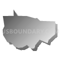 Burnsville town, North Carolina (Gray Gradient Fill with Shadow)