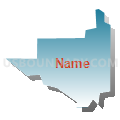 Blanchard CDP, North Dakota (Blue Gradient Fill with Shadow)