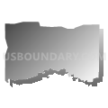 Rock Island town, Oklahoma (Gray Gradient Fill with Shadow)