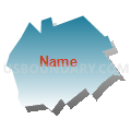 Littlestown borough, Pennsylvania (Blue Gradient Fill with Shadow)