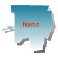 Union City borough, Pennsylvania (Blue Gradient Fill with Shadow)