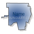 Union City borough, Pennsylvania (Radial Fill with Shadow)