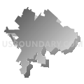 Uniontown city, Pennsylvania (Gray Gradient Fill with Shadow)