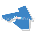 New Alexandria borough, Pennsylvania (Solid Fill with Shadow)