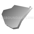 Dushore borough, Pennsylvania (Gray Gradient Fill with Shadow)