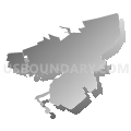 Allentown city, Pennsylvania (Gray Gradient Fill with Shadow)