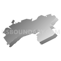 Shippensburg borough, Pennsylvania (Gray Gradient Fill with Shadow)