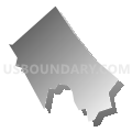 New Cumberland borough, Pennsylvania (Gray Gradient Fill with Shadow)
